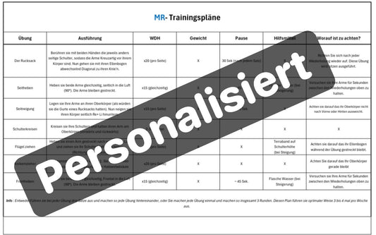 Therapeutischer Trainingsplan